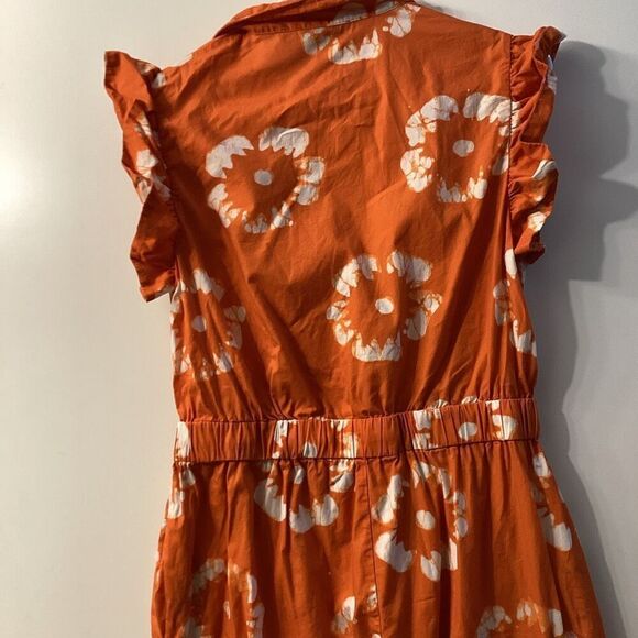 Busayo Collective Orange Ruffle Jumpsuit Women’s Size 6 - Picture 14 of 16